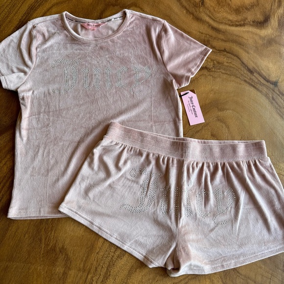 Juicy Couture Velour Pajama Set Coco Kiss - Picture 2 of 7